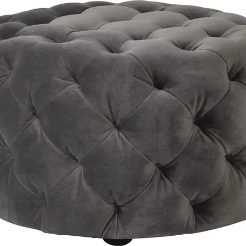 BOXED RENLEY FOOTSTOOL GREY UPHOLSTERY