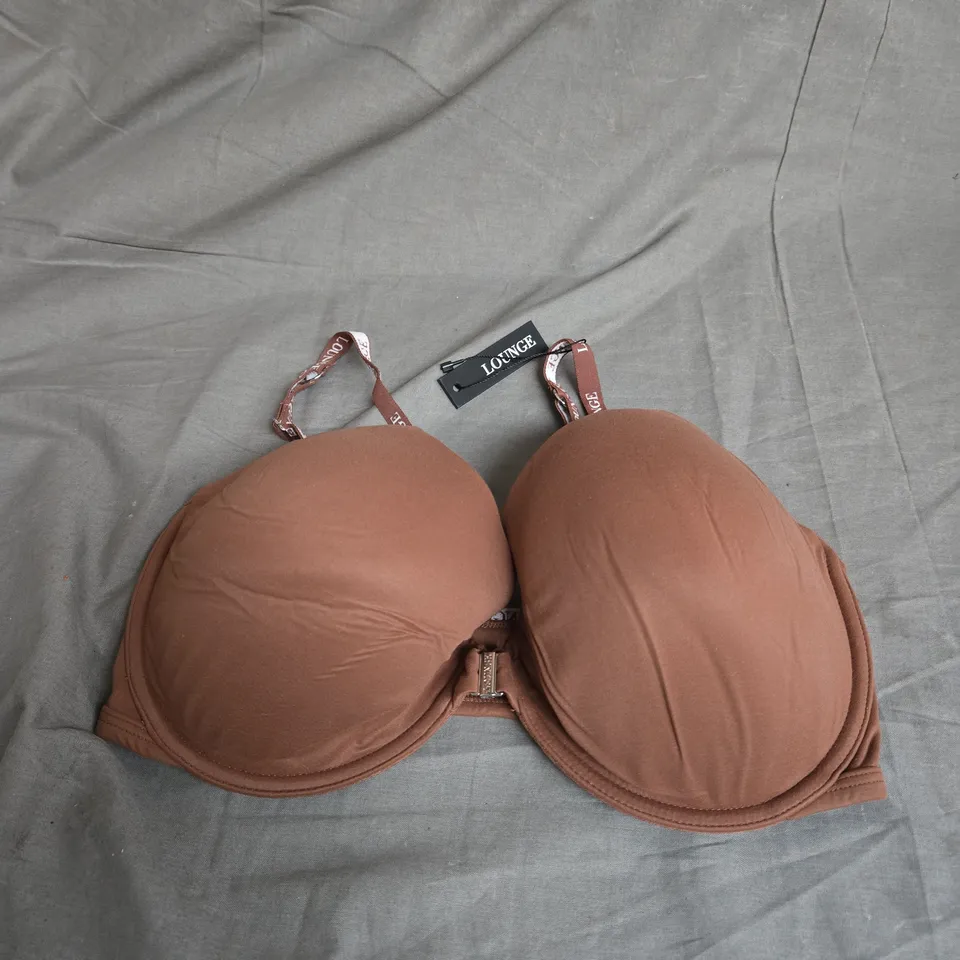 LOUNGE SMOOTH FRONT FASTENING T-SHIRT BRA IN CHESNUT SIZE 34FF