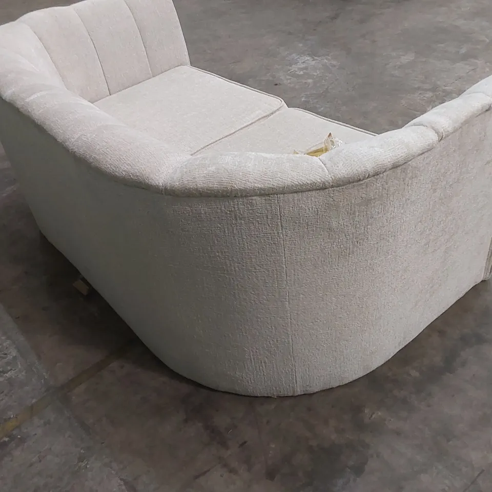 DESIGNED 2 SEATER FABRIC UPHOLSTERED SOFA 