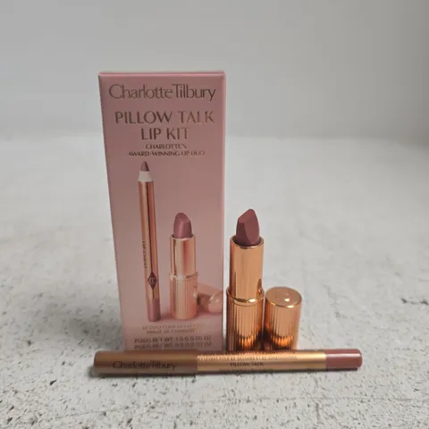 BOXED CHARLOTTE TILBURY PILLOW TALK LIP KIT