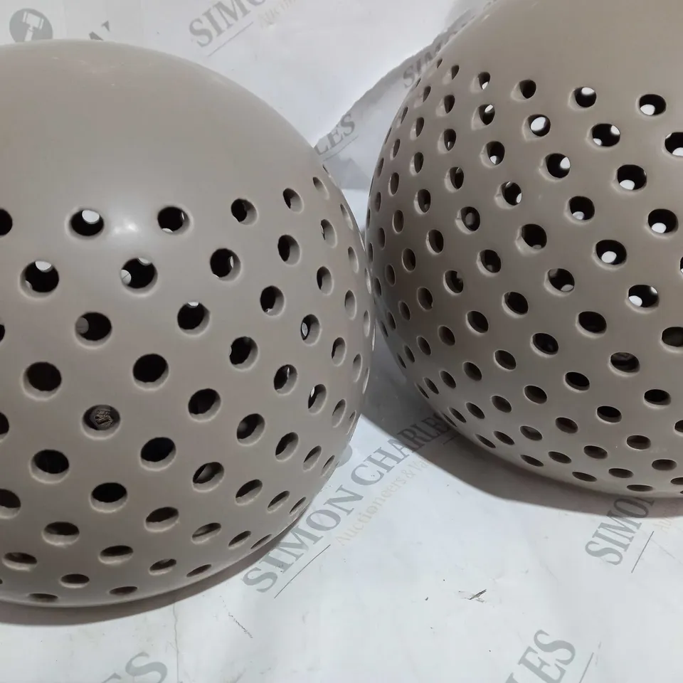 K BY KELLY HOPPEN SET OF 2 INDOOR OUTDOOR ORBS 25CM AND 30CM - TAUPE