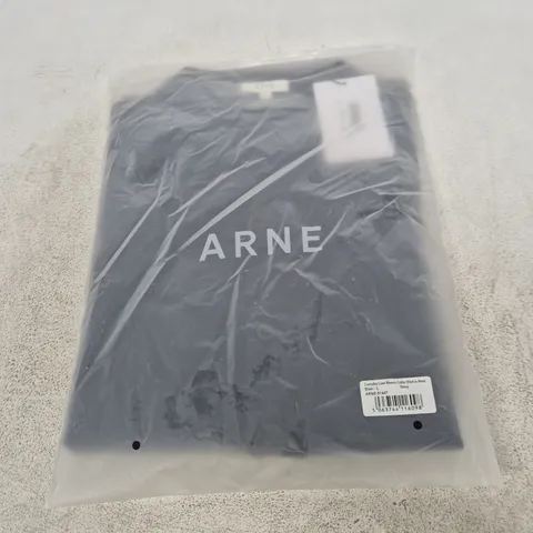 ARNE EVERYDAY LUXE REVERE COLLAR SHIRT - NAVY - UK SIZE L