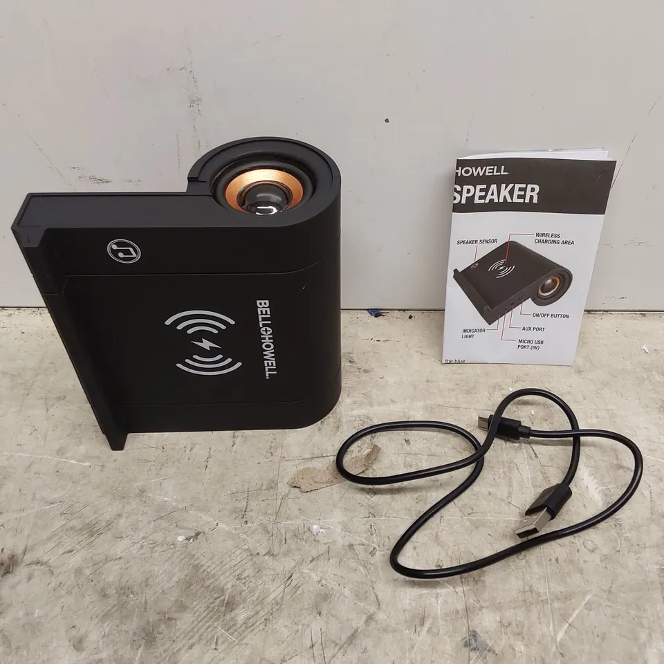 BOXED BELL & HOWELL 2IN1 WIRELESS CHARGING TOUCH SPEAKER