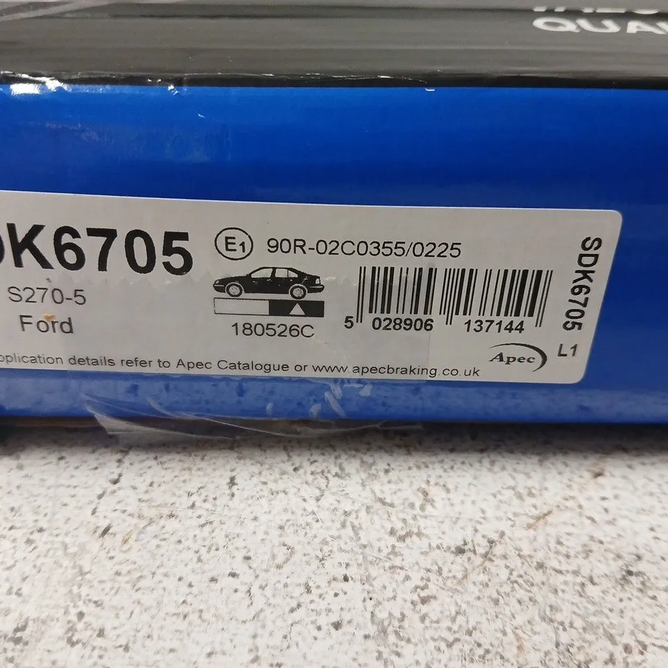 APEC SDK6705 BRAKE DISC FOR FORD S270-5