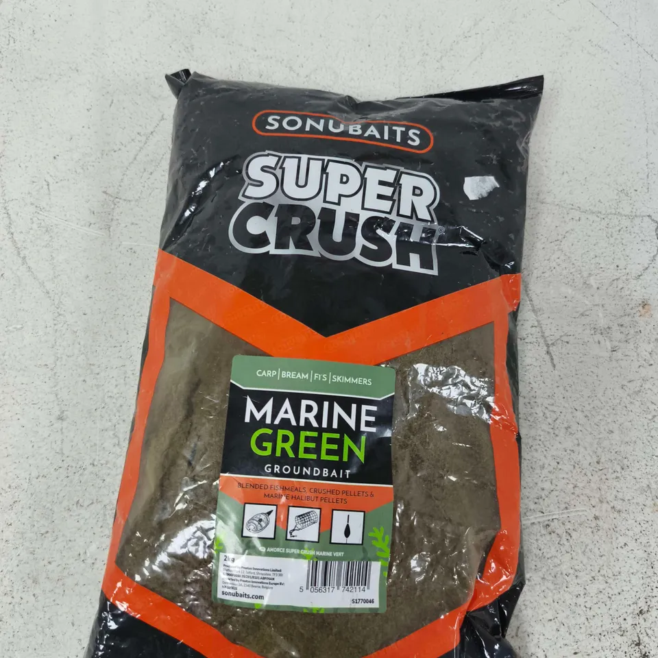SONUBAITS SUPER CRUSH MARINE GREEN GROUNDBAIT - 2KG