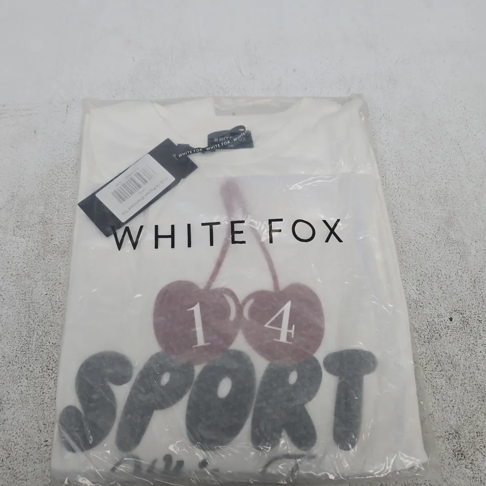 BAGGED WHITE FOX CLUB 14 PEYTON OVERSIZED TEE –  SIZE S/M