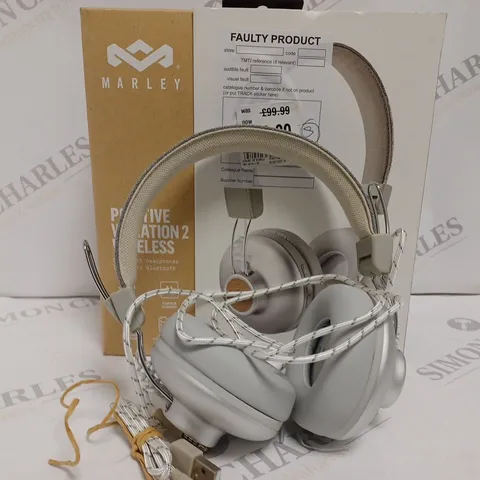 BOXED HOUSE OF MARLEY POSITIVE VIBRATIONS 2 WIRELESS BLUETOOTH HEADPHONES
