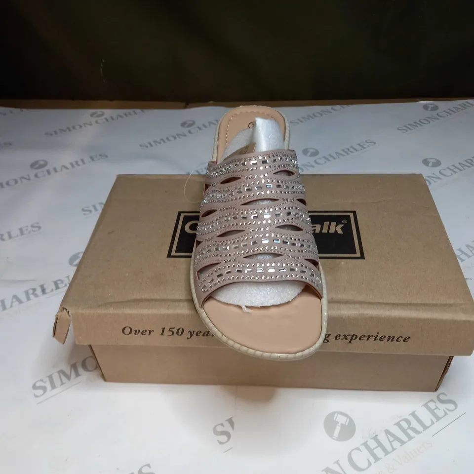 BOXED CUSHION WALK DIAMANTE MULE SIZE 7