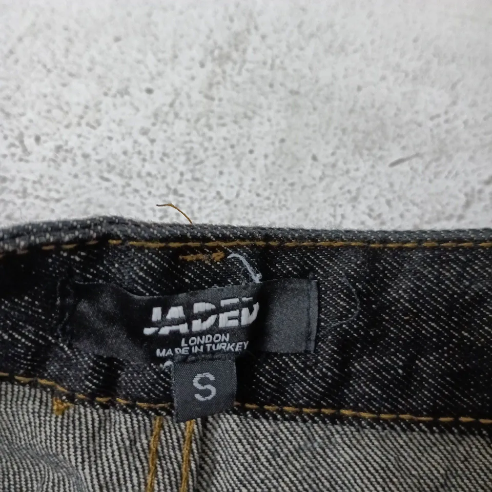 JADED "LDN" BLACK JEANS SMALL TAGGED