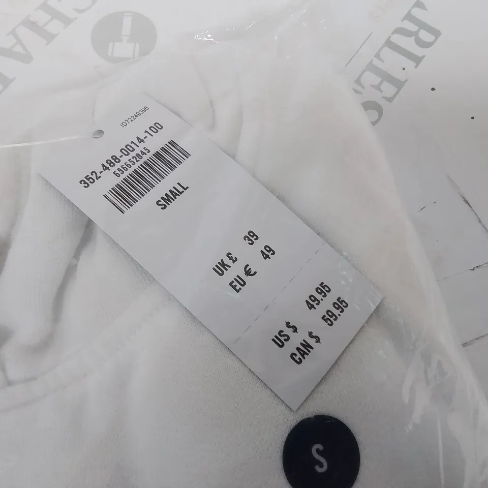 BAGGED HOLLISTER WHITE HOODIE - SMALL