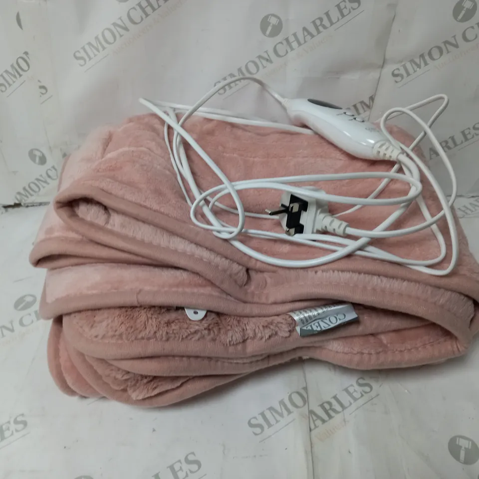 BOXED COZEE HOME HEATED BLANKET IN PINK