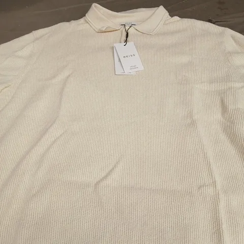 REISS WOOL POLO SHIRT - SIZE LARGE