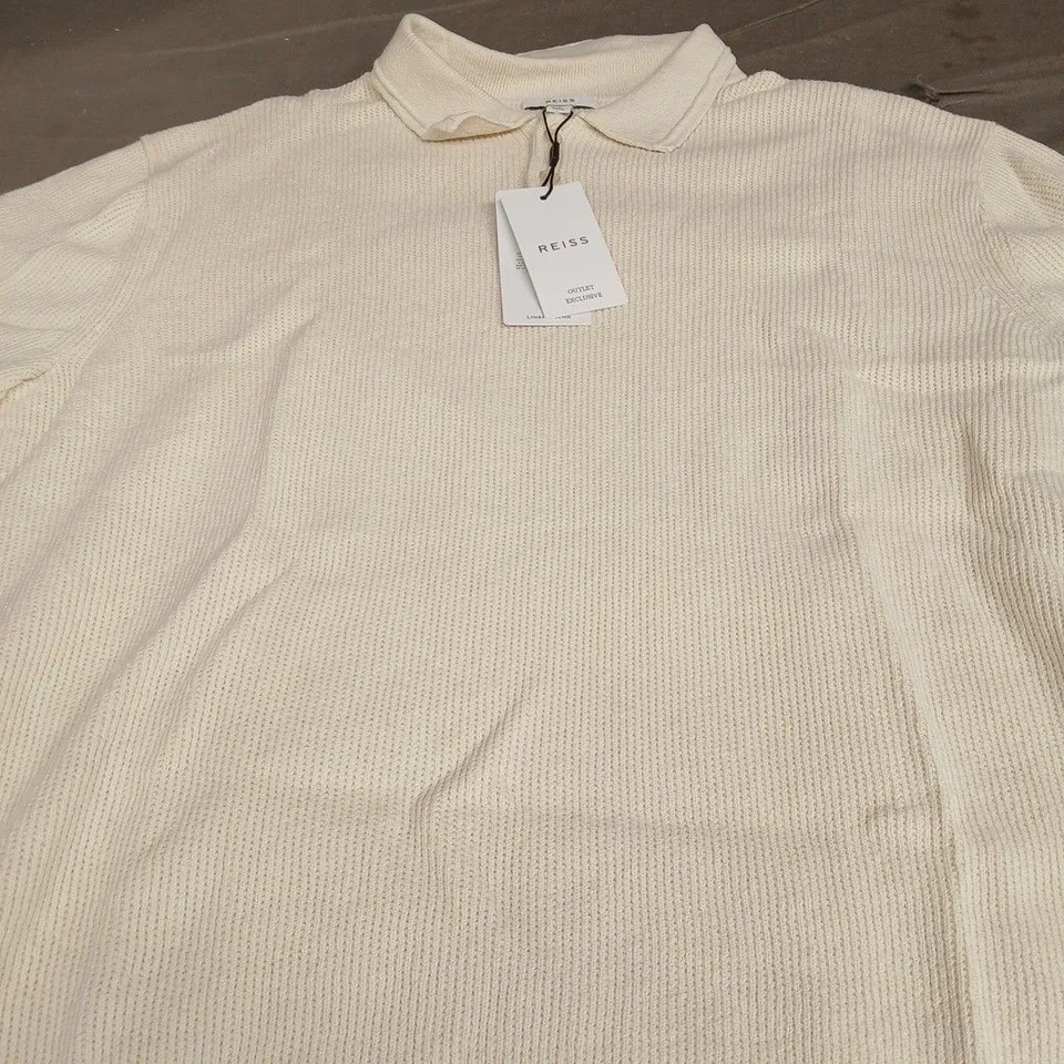 REISS WOOL POLO SHIRT - SIZE LARGE