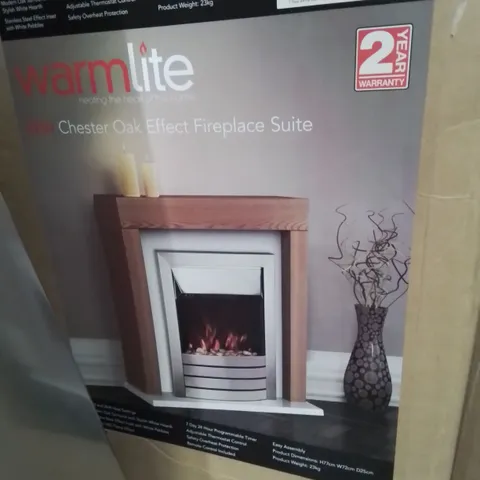 WARMLITE WL45041OAK CHESTER FIREPLACE SUITE - UNPROCESSED RAW RETURN