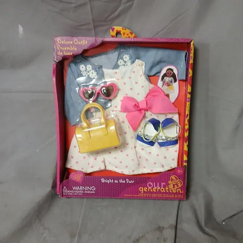 OUR GENERATION DELUXE OUTFIT ENSEMBLE FOR 18-INCH DOLL – ACCESSORIES SET (BOXED)