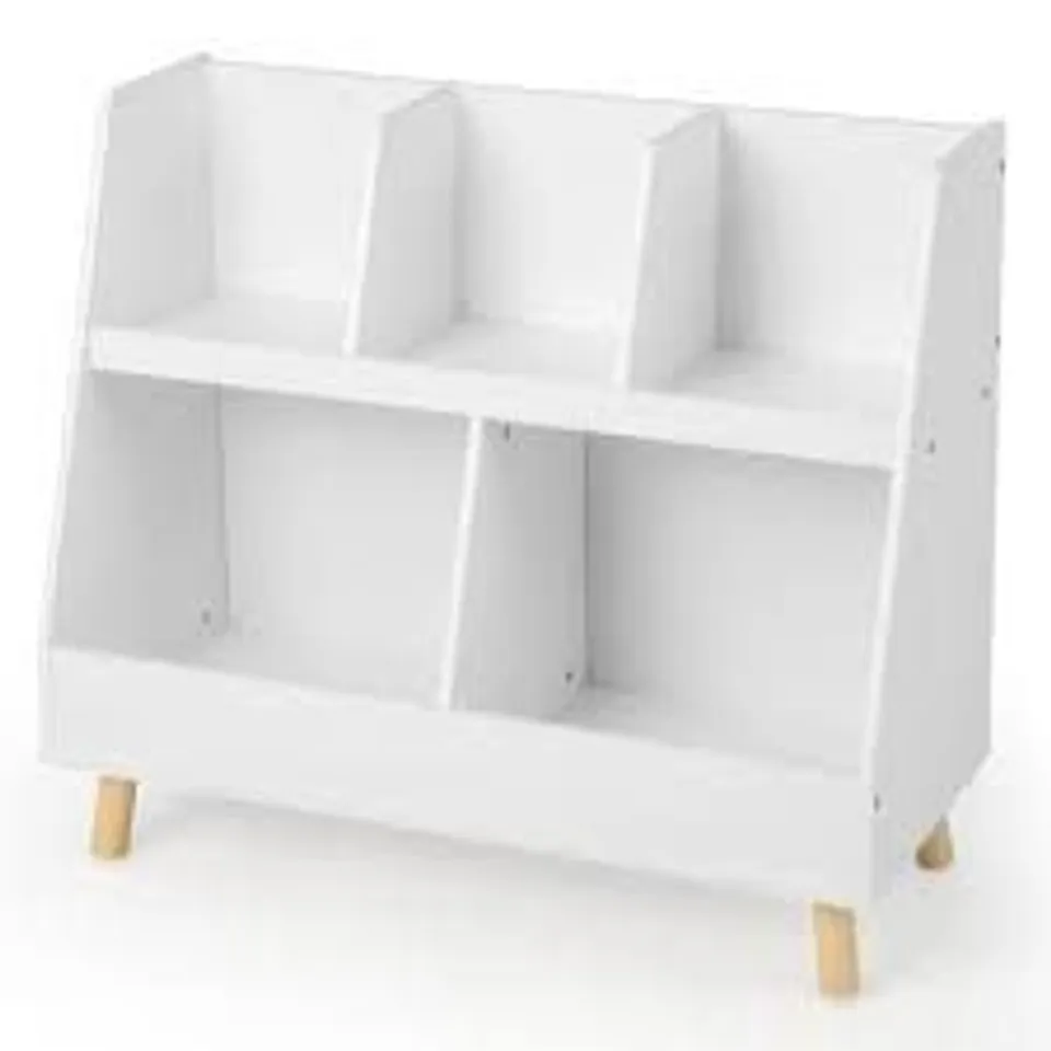 BOXED COSTWAY 5 CUBE WHITE KIDS TOY ORGANISER