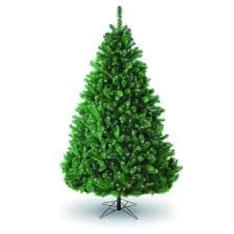 BOXED 6FT PRE-LIT ARTIFICIAL CHRISTMAS TREE W/350 WARM WHITE - GREEN (1 BOX)