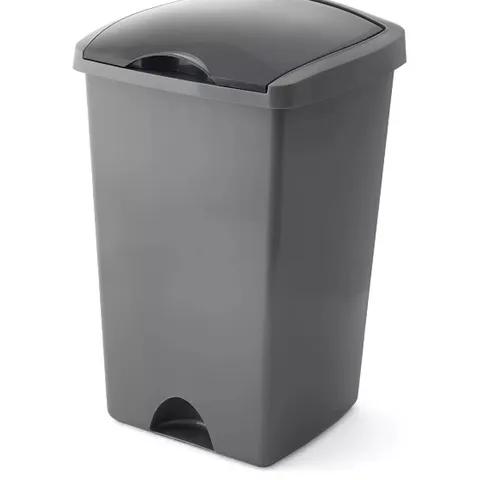 50-LITRE PLASTIC BIN WITH LIFT-UP LID