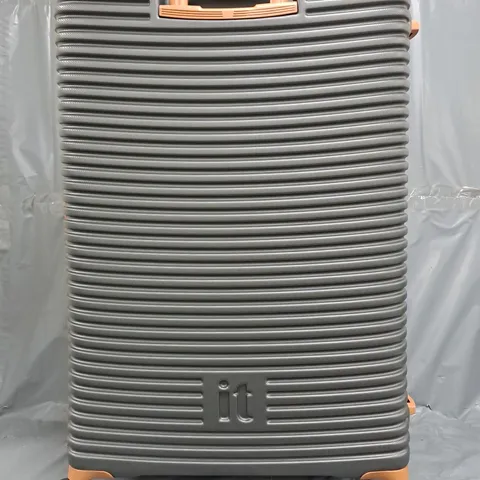 IT LUGGAGE REPLICATING LARGE CHARCOAL EXPANDABLE SUITCASE SET