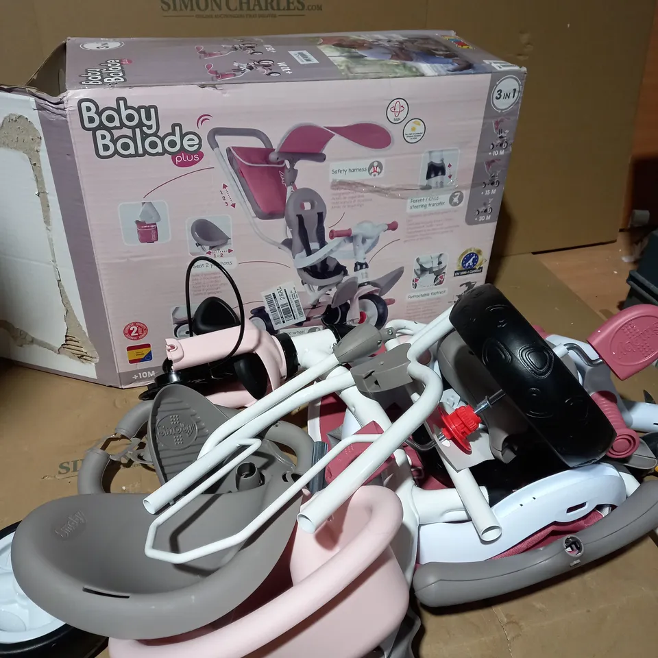 BABY BALADE PLUS TRICYCLE - PINK RRP £94.99