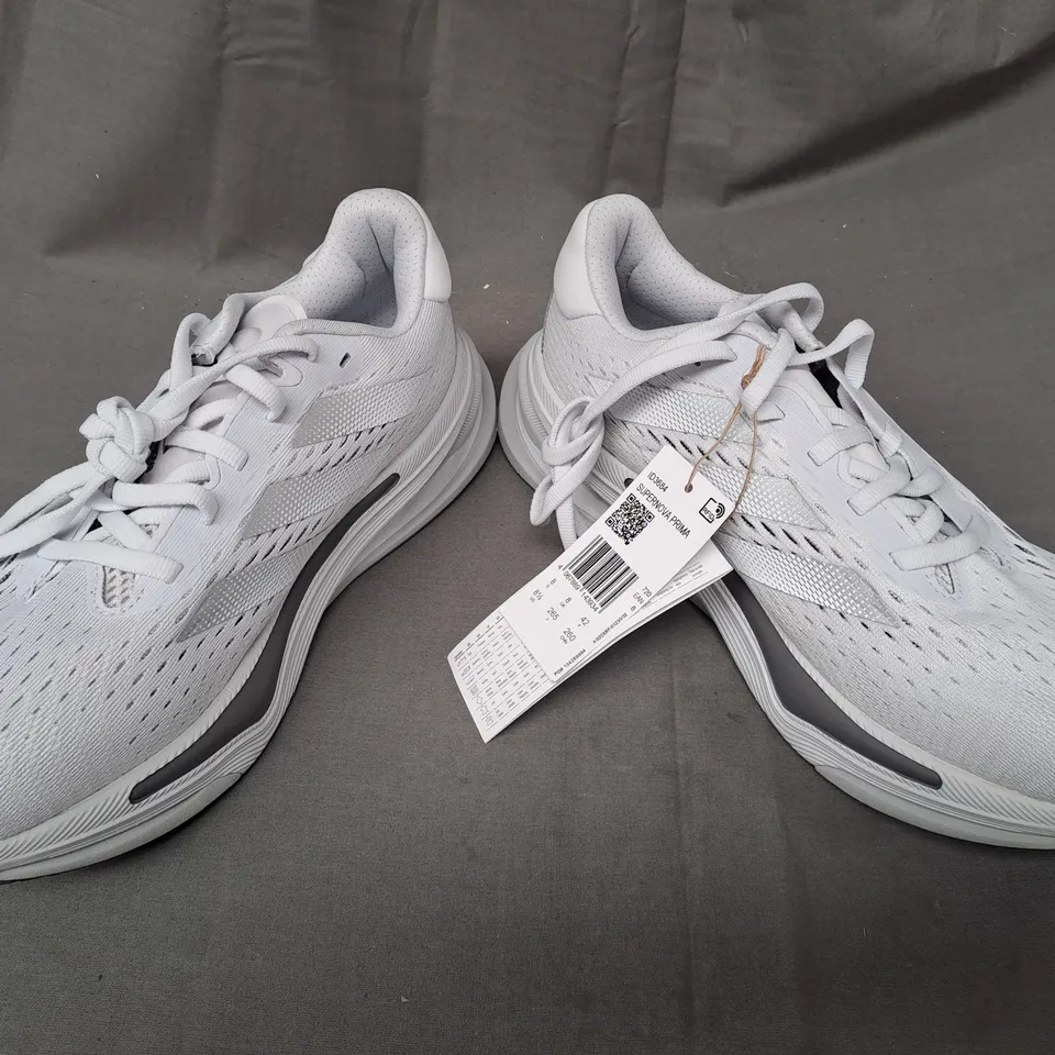 PAIR OF ADIDAS SUPERNOVA PRIMA SHOES IN LIGHT GREY UK SIZE 8