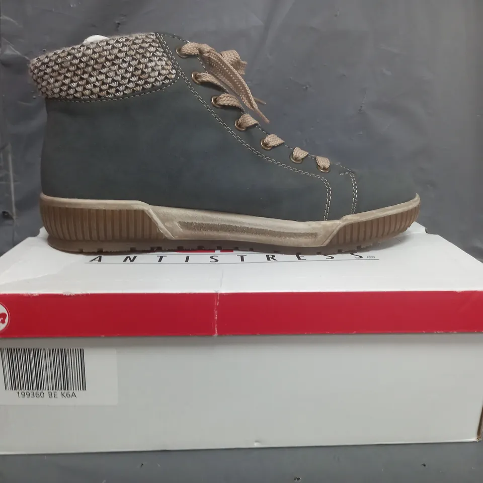 RIEKER ANTI-STRESS HIGH TOP TRAINERS BLUE SIZE 6.5