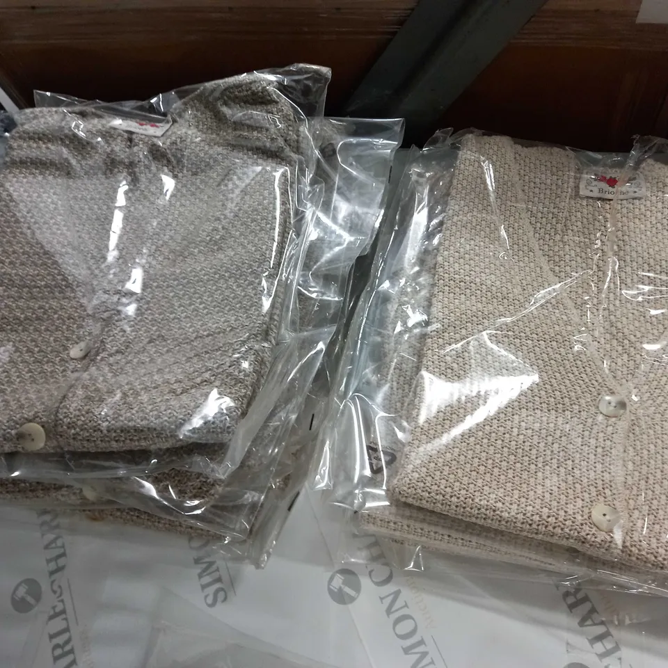 LOT OF 10 BRIOCHE V-NECK BUTTON FRONT CARDIGANS - VARIOUS SIZES