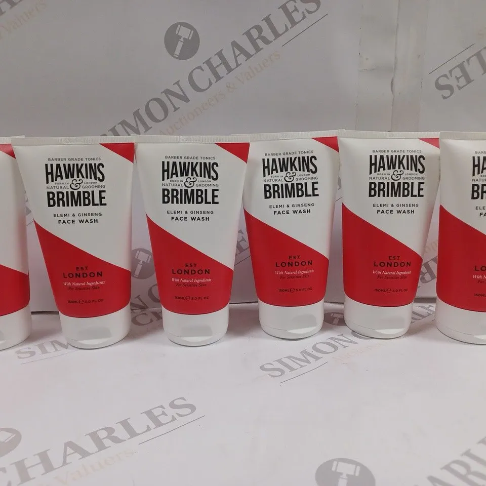 4 X BOXES OF 6 HAWKINS & BRIMBLE FACE WASH 150ML