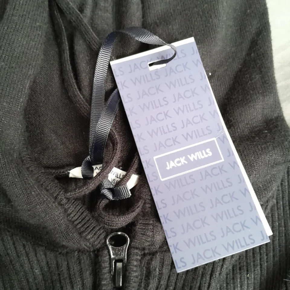 JAXK WILLS RIB HOODY IN BLACK - 12 (M)