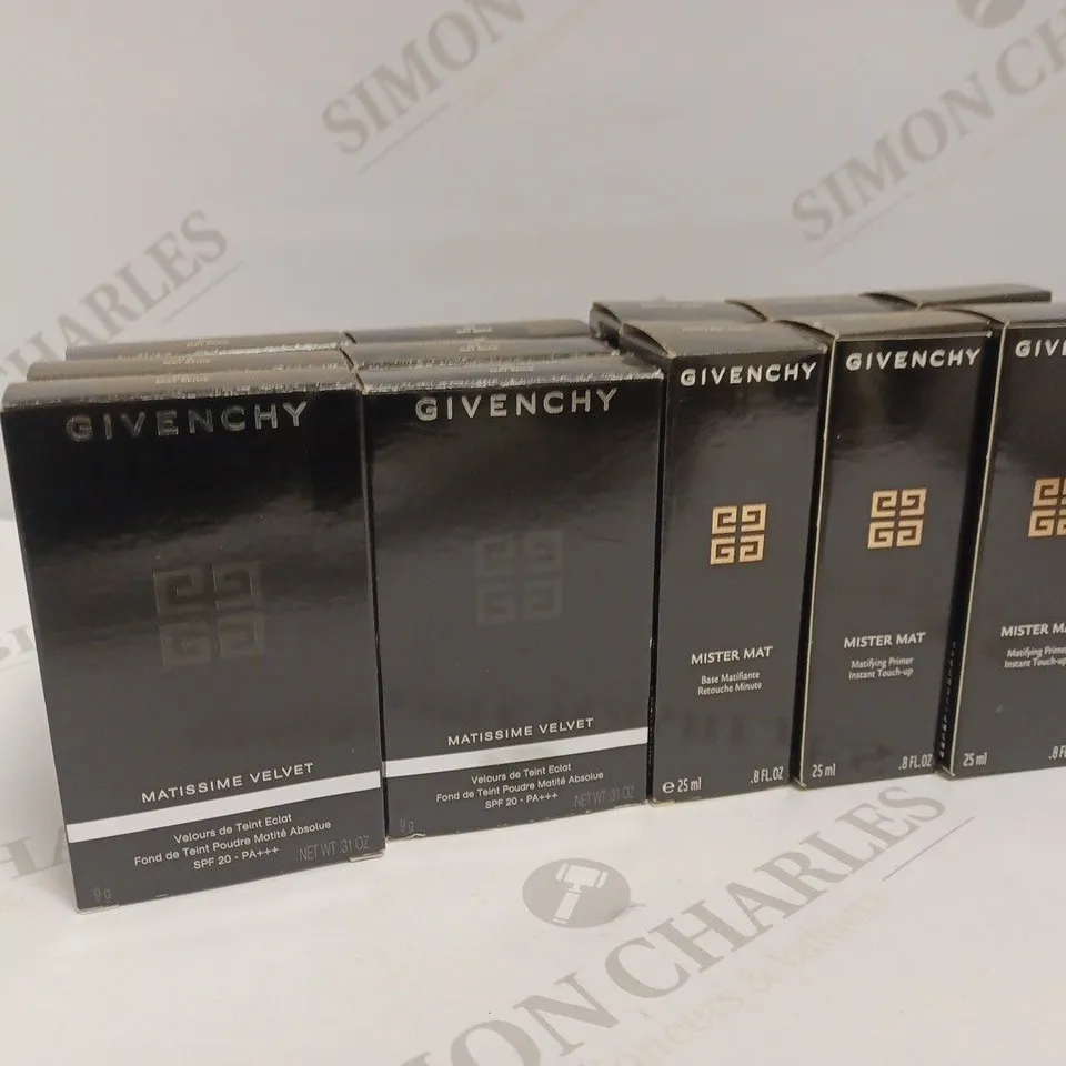 APPROXIMATELY 12 X GIVENCHY BEAUTY PRODUCTS TO INCLUDE MISTER MAT INSTANT TOUCH-UP AND COMPACT FOUNDATION #04 MAT BEIGE