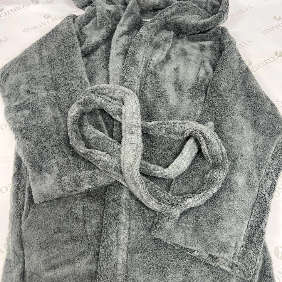 SEVIN LONDON FLEECE DRESSING GOWN IN GREY SIZE UNSPECIFIED 