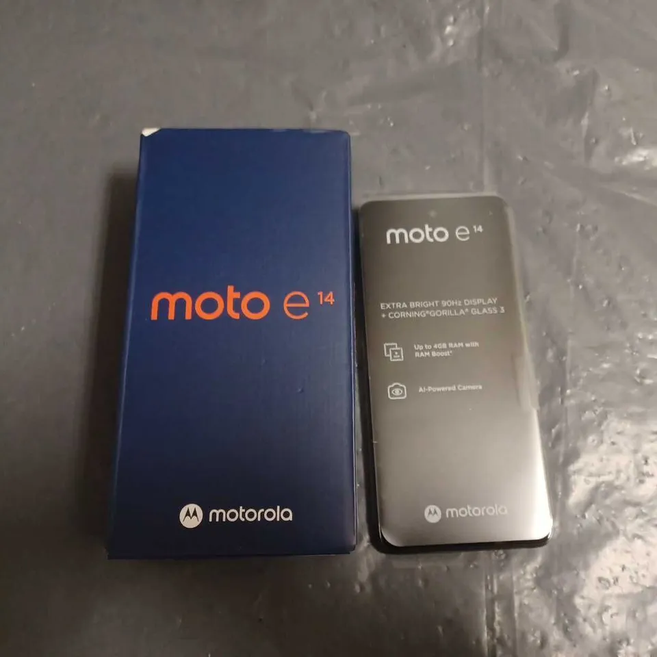 BOXED MOTO E14 2 64GB MOBILE PHONE IN GREY - MC416