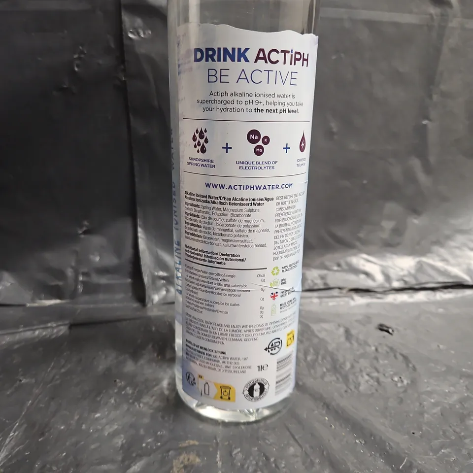 ACTIPH ALKALINE IONISED WATER PH 9+ – 6X1L