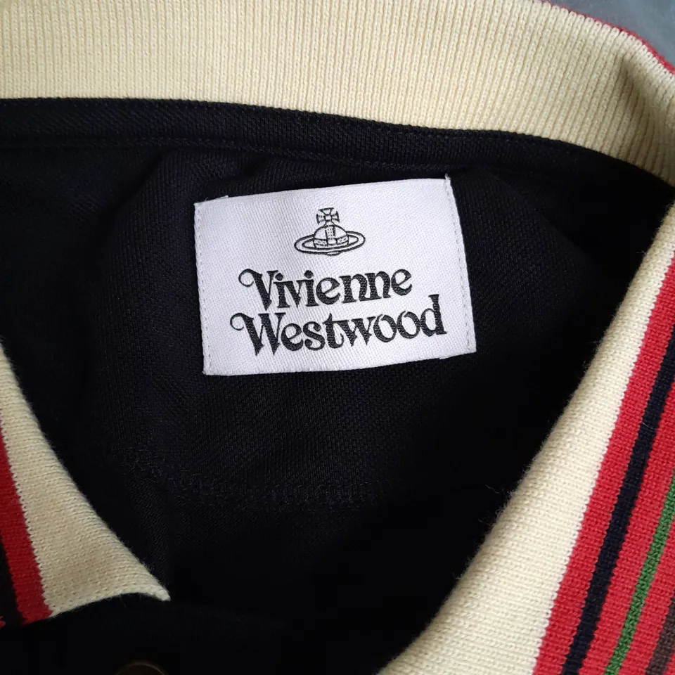 VIVIENNE WESTWOOD BLACK POLO SHIRT - MEDIUM