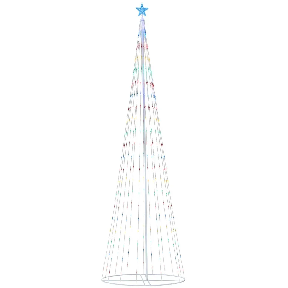 NOXED NEO 10FT WHITE WATERFALL LED OUTDOOR CHRISTMAS TREE LIGHT CASCADING STAR TREE WITH 5M LEAD MULTI FUNCTION MODES