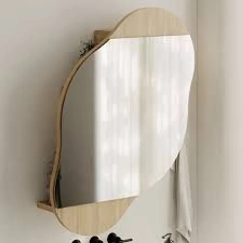 BOXED CLOUD MULTIPURPOSE CABINET WITH MIRROR - SAPPHIRE OAK