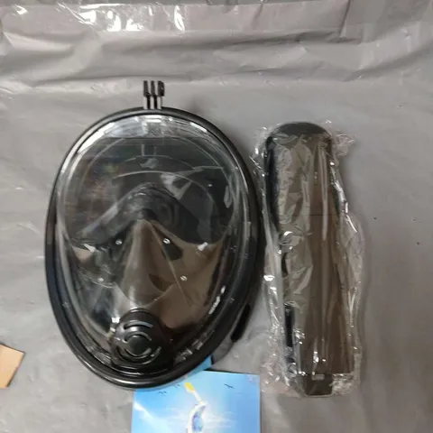 FREE BREATH FULL DRY SNORKELLING MASK BLACK SIZE L/XL 