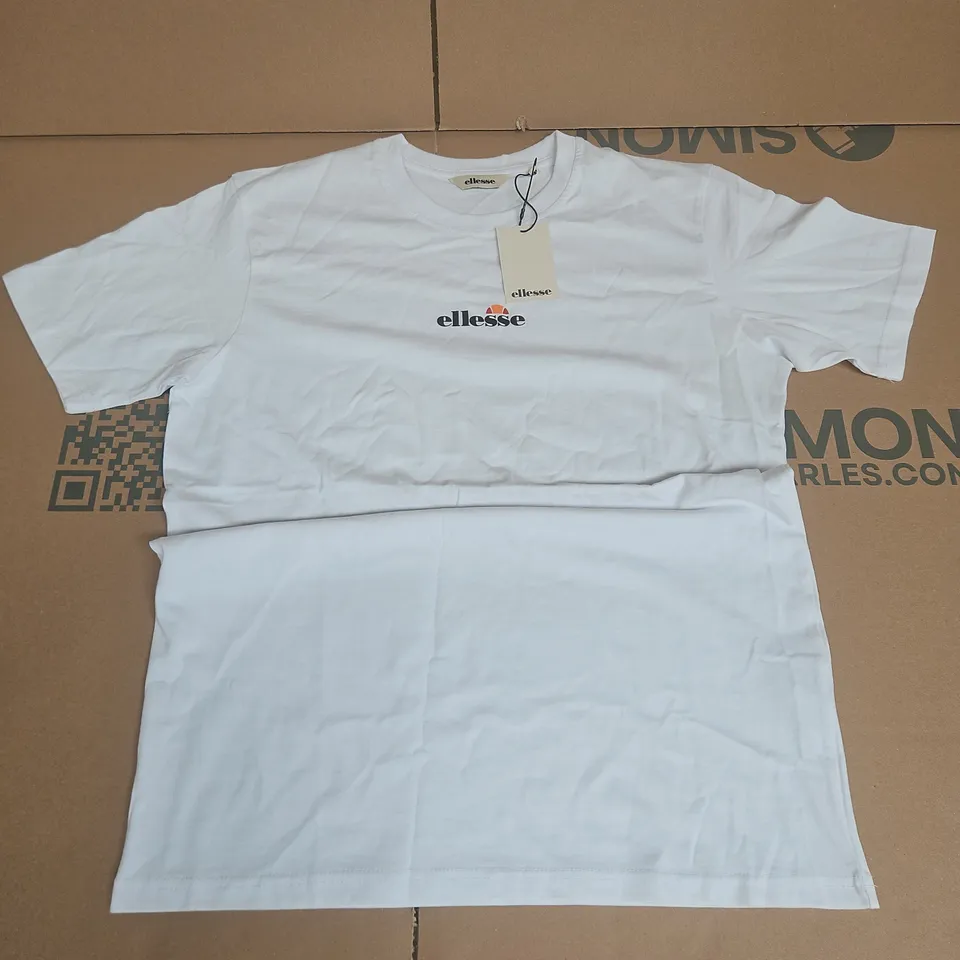 ELLESSE WHITE CREW T-SHIRT - L