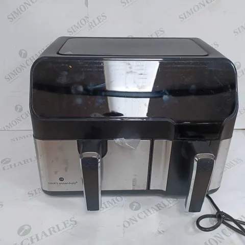COOK'S ESSENTIALS 7.7L DUAL AIR FRYER, BLACK