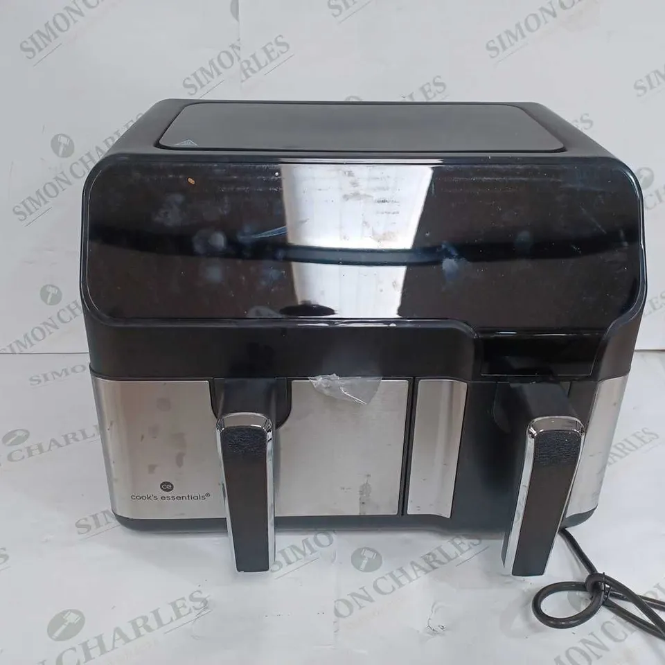 COOK'S ESSENTIALS 7.7L DUAL AIR FRYER, BLACK