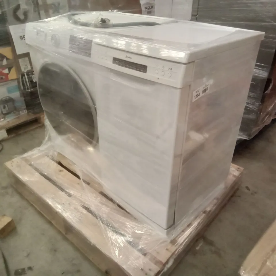 AMICA FREESTANDING SLIMLINE DISHWASHER WHITE AND HISENSE WDQY1014EVJM 60CM FREESTANDING 10KG FRONT LOADING WASHER DRYER