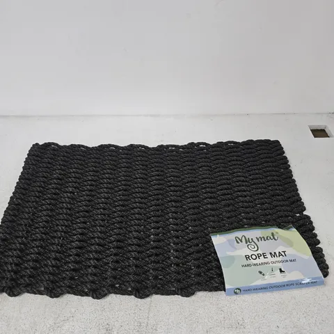 MY MAT ROPE MAT – BLACK OUTDOOR SCRAPER MAT