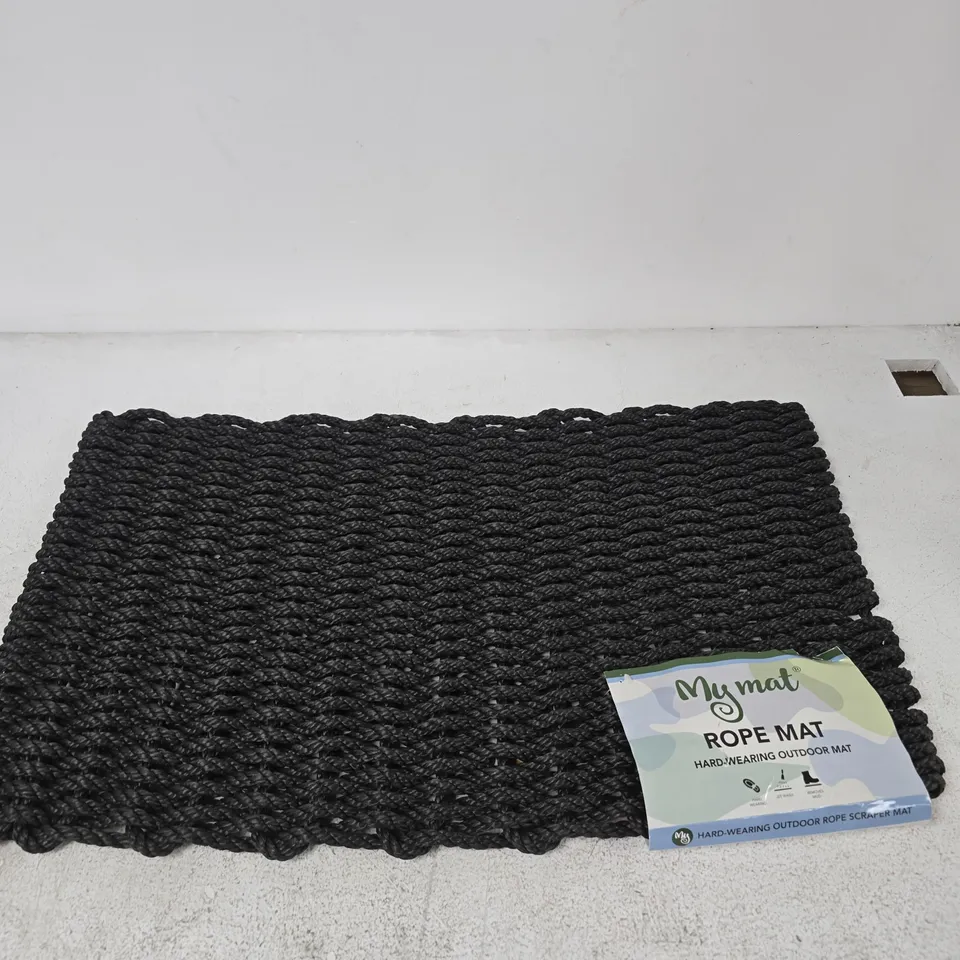 MY MAT ROPE MAT – BLACK OUTDOOR SCRAPER MAT