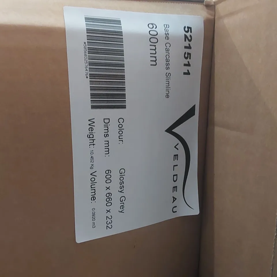 PALLET CONTAINING A LARGE ASSORTMENT OF BATHROOM FURNITURE PARTS INCLUDING: VELDEAU VANITY CARCASSES