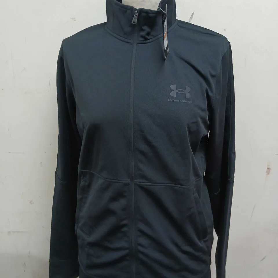 MENS UNDER ARMOUR BLACK QUARTER ZIP - SIZE SMALL