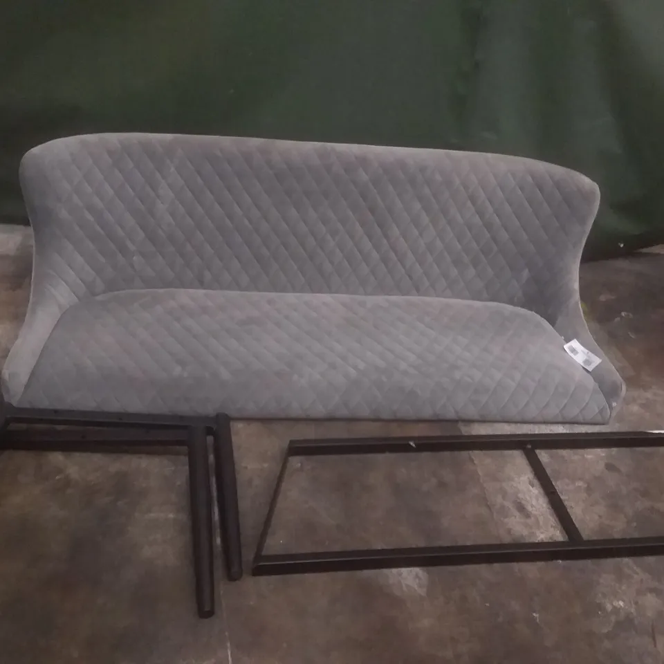 GREY FABRIC BENCH