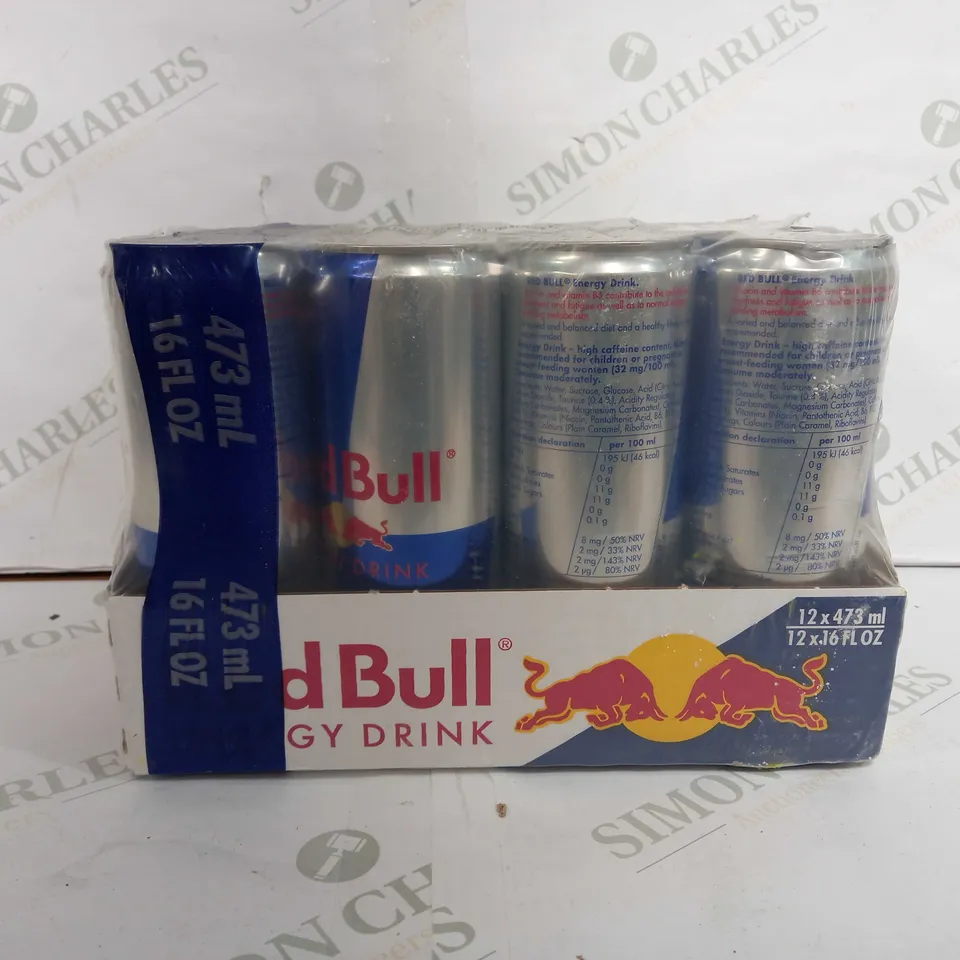 PACK OF 12 RED BULL ENERGY DRINKS - 473ML