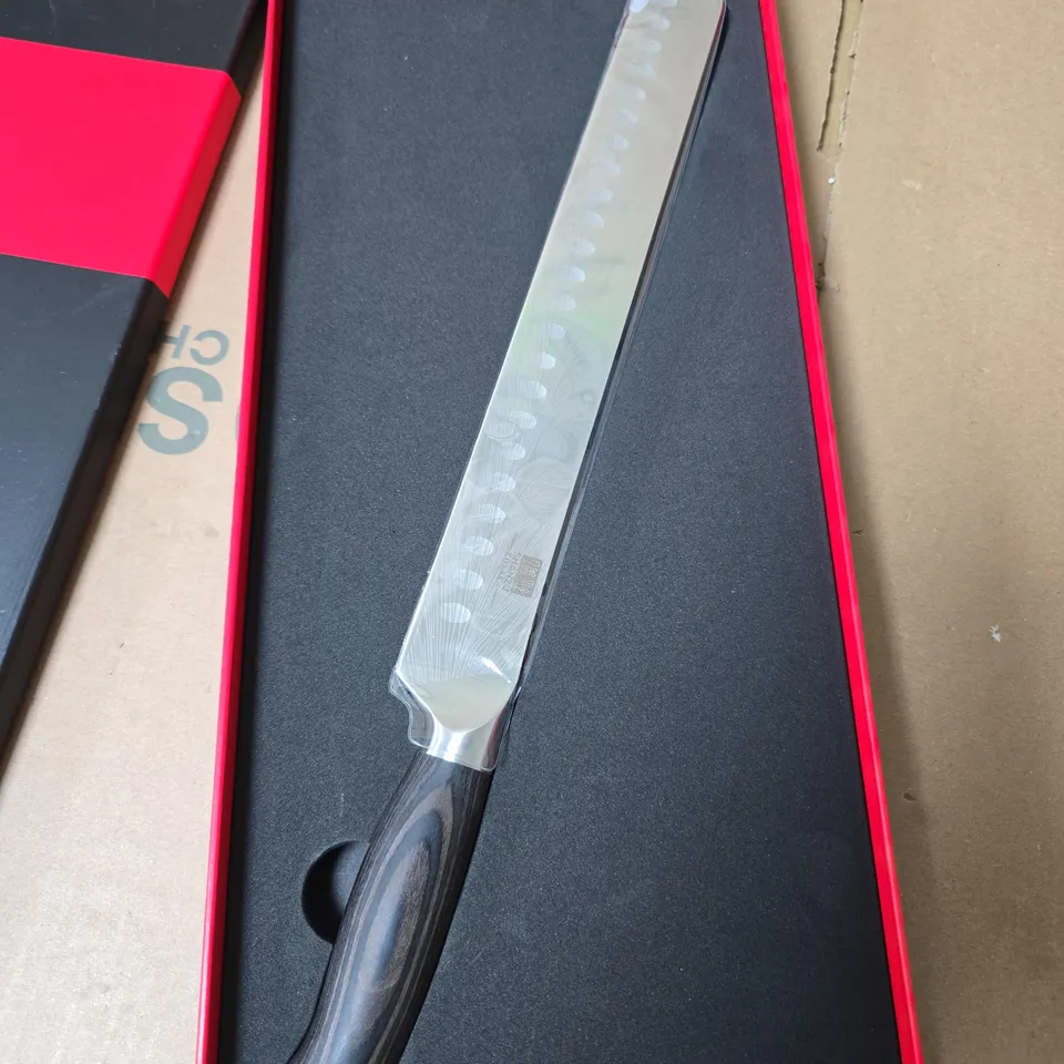 SHANZU KORAKA CHEF'S KNIFE IN RED & BLACK PRESENTATION BOX