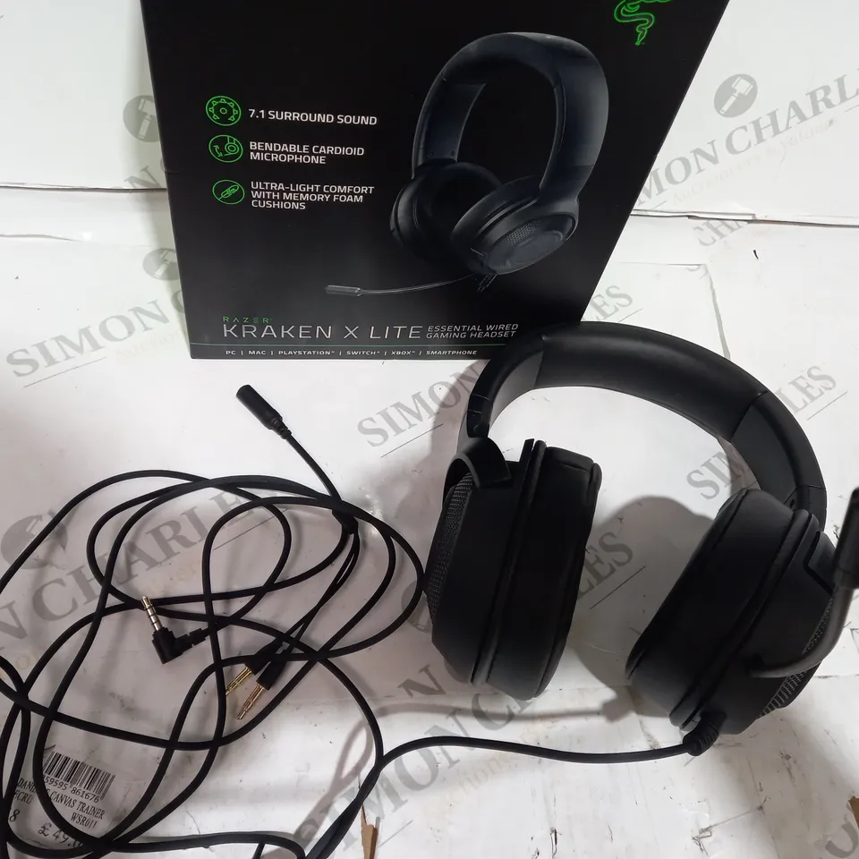 BOXED RAZER KRAKEN X LITE WIRED GAMING HEADSET - BLACK