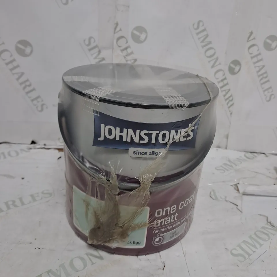 JOHNSTONE'S ONE COAT MATT PAINT - NEW DUCK EGG - 2.5L - COLLECTION ONLY 